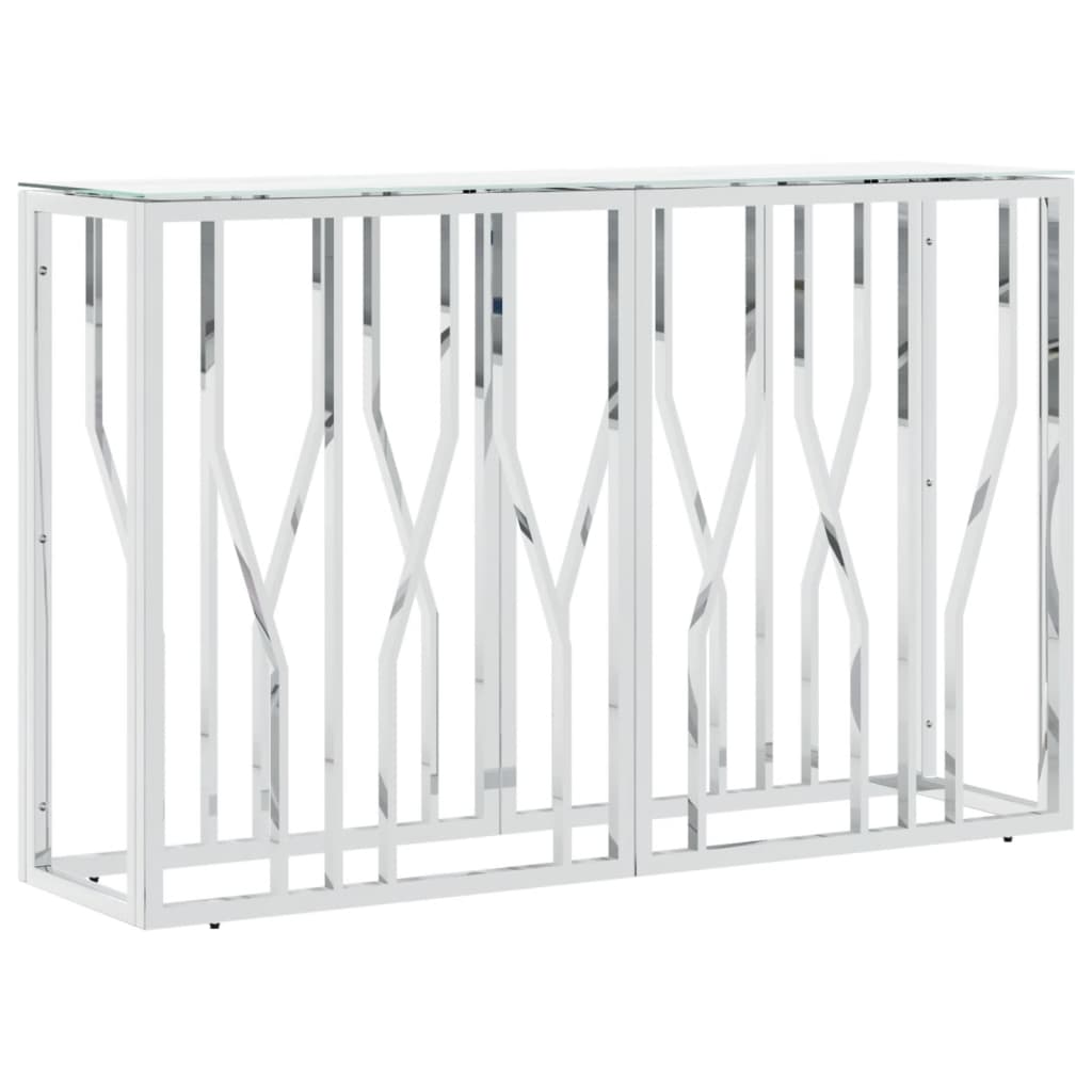 vidaXL Wandtafel 110x30x70 cm roestvrij staal en glas