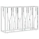 vidaXL Wandtafel 110x30x70 cm roestvrij staal en glas