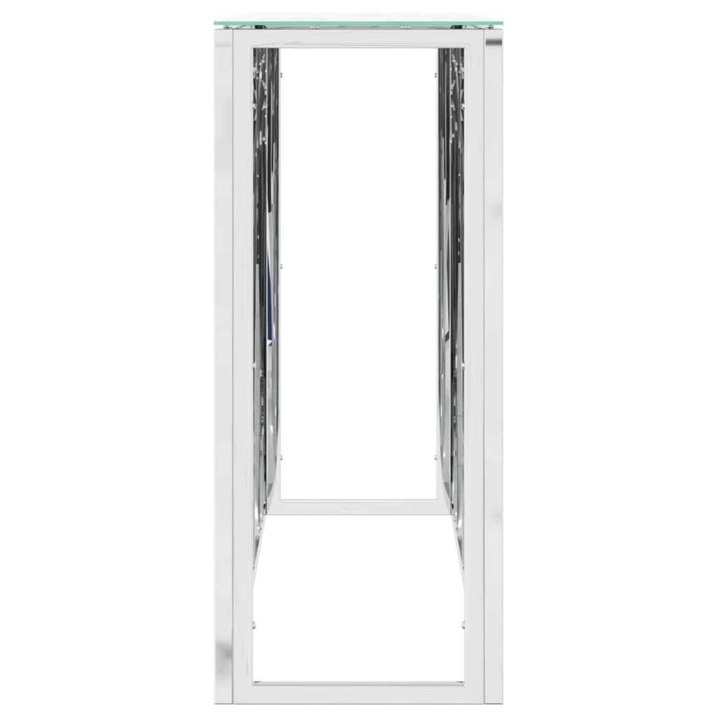 vidaXL Wandtafel 110x30x70 cm roestvrij staal en glas