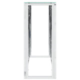 vidaXL Wandtafel 110x30x70 cm roestvrij staal en glas