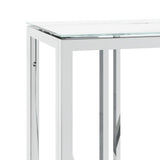 vidaXL Wandtafel 110x30x70 cm roestvrij staal en glas