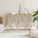 vidaXL Wandtafel 110x30x70 cm roestvrij staal en glas