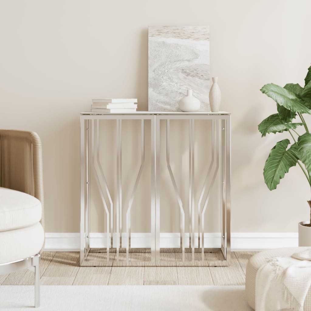vidaXL Wandtafel 70x30x70 cm roestvrij staal en glas