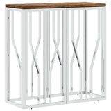 vidaXL Wandtafel 70x30x70 cm roestvrij staal en glas