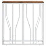 vidaXL Wandtafel 70x30x70 cm roestvrij staal en glas
