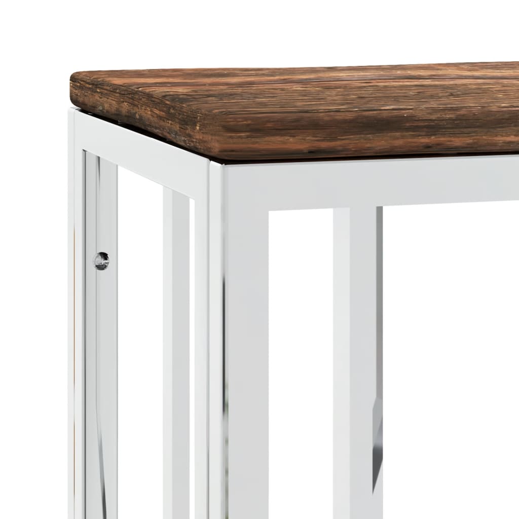 vidaXL Wandtafel 70x30x70 cm roestvrij staal en glas