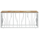 vidaXL Salontafel 110x45x45 cm roestvrij staal en glas