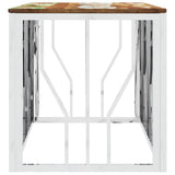 vidaXL Salontafel 110x45x45 cm roestvrij staal en glas