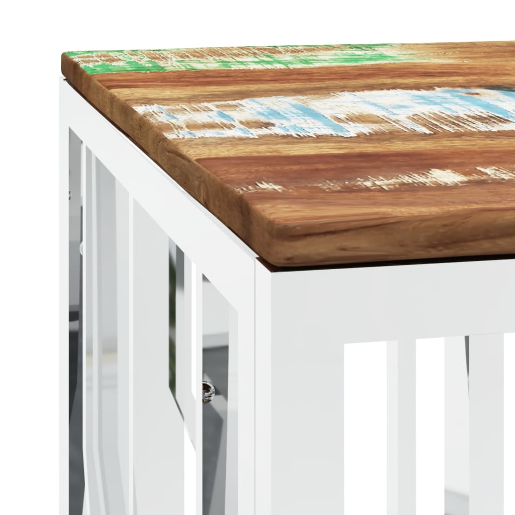 vidaXL Salontafel 110x45x45 cm roestvrij staal en glas