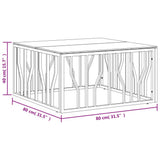 vidaXL Salontafel 80x80x40 cm roestvrij staal en glas