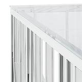 vidaXL Salontafel 100x100x50 cm roestvrij staal en glas