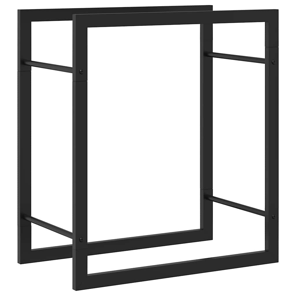 vidaXL Firewood Rack 50x28x56 cm Steel Matt Black