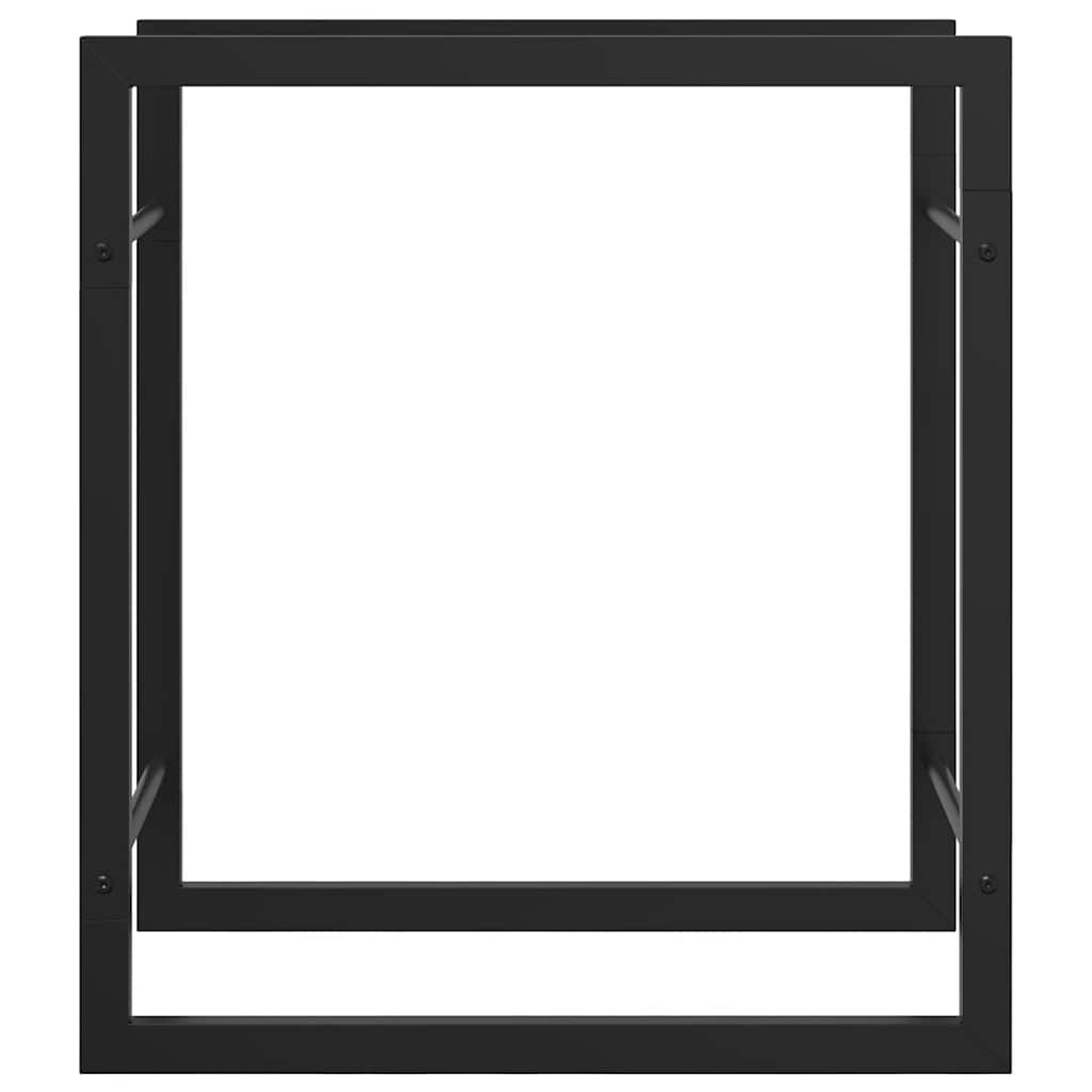 vidaXL Firewood Rack 50x28x56 cm Steel Matt Black