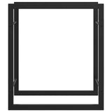 vidaXL Firewood Rack 50x28x56 cm Steel Matt Black