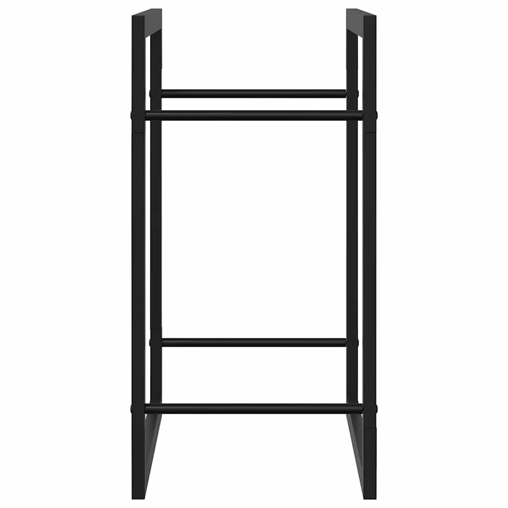 vidaXL Firewood Rack 50x28x56 cm Steel Matt Black