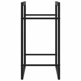 vidaXL Firewood Rack 50x28x56 cm Steel Matt Black