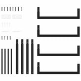 vidaXL Firewood Rack 50x28x56 cm Steel Matt Black