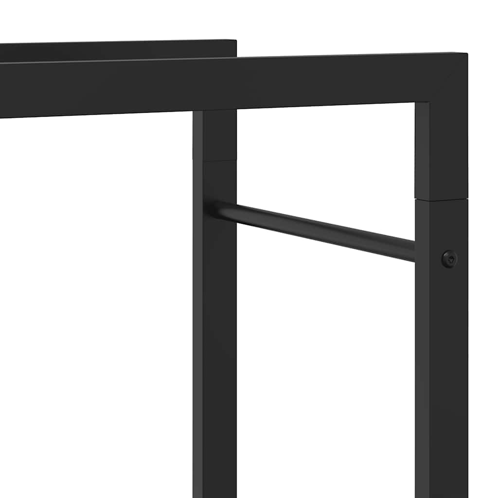vidaXL Firewood Rack 50x28x56 cm Steel Matt Black