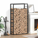 vidaXL Firewood Rack 50x28x56 cm Steel Matt Black