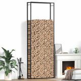 vidaXL Firewood Rack 50x28x56 cm Steel Matt Black