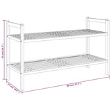 vidaXL Schoenenrek 69x27x41 cm massief walnotenhout