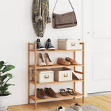 vidaXL Schoenenrek 69x27x41 cm massief walnotenhout