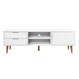 vidaXL Tv-meubel MOLDE 158x40x49 cm massief grenenhout wit