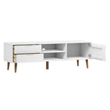 vidaXL Tv-meubel MOLDE 158x40x49 cm massief grenenhout wit