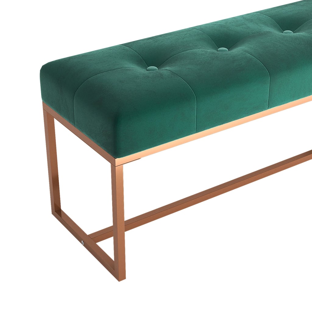 vidaXL Bankje 110x36x45 cm fluweel donkergroen