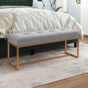 vidaXL Bankje 110x36x45 cm fluweel donkergroen