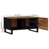 vidaXL Salontafel 80x50x40 cm massief mangohout en bewerkt hout