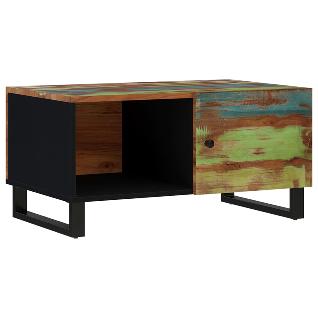 vidaXL Salontafel 80x50x40 cm massief mangohout en bewerkt hout
