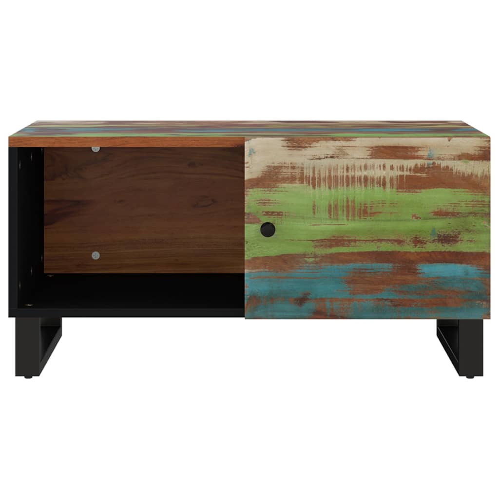 vidaXL Salontafel 80x50x40 cm massief mangohout en bewerkt hout