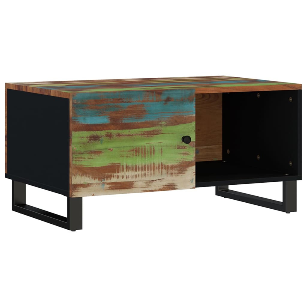 vidaXL Salontafel 80x50x40 cm massief mangohout en bewerkt hout