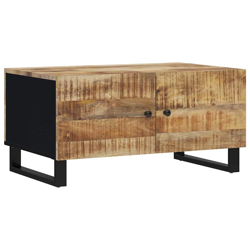 vidaXL Salontafel 80x50x40 cm massief mangohout en bewerkt hout