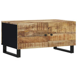 vidaXL Salontafel 80x50x40 cm massief mangohout en bewerkt hout