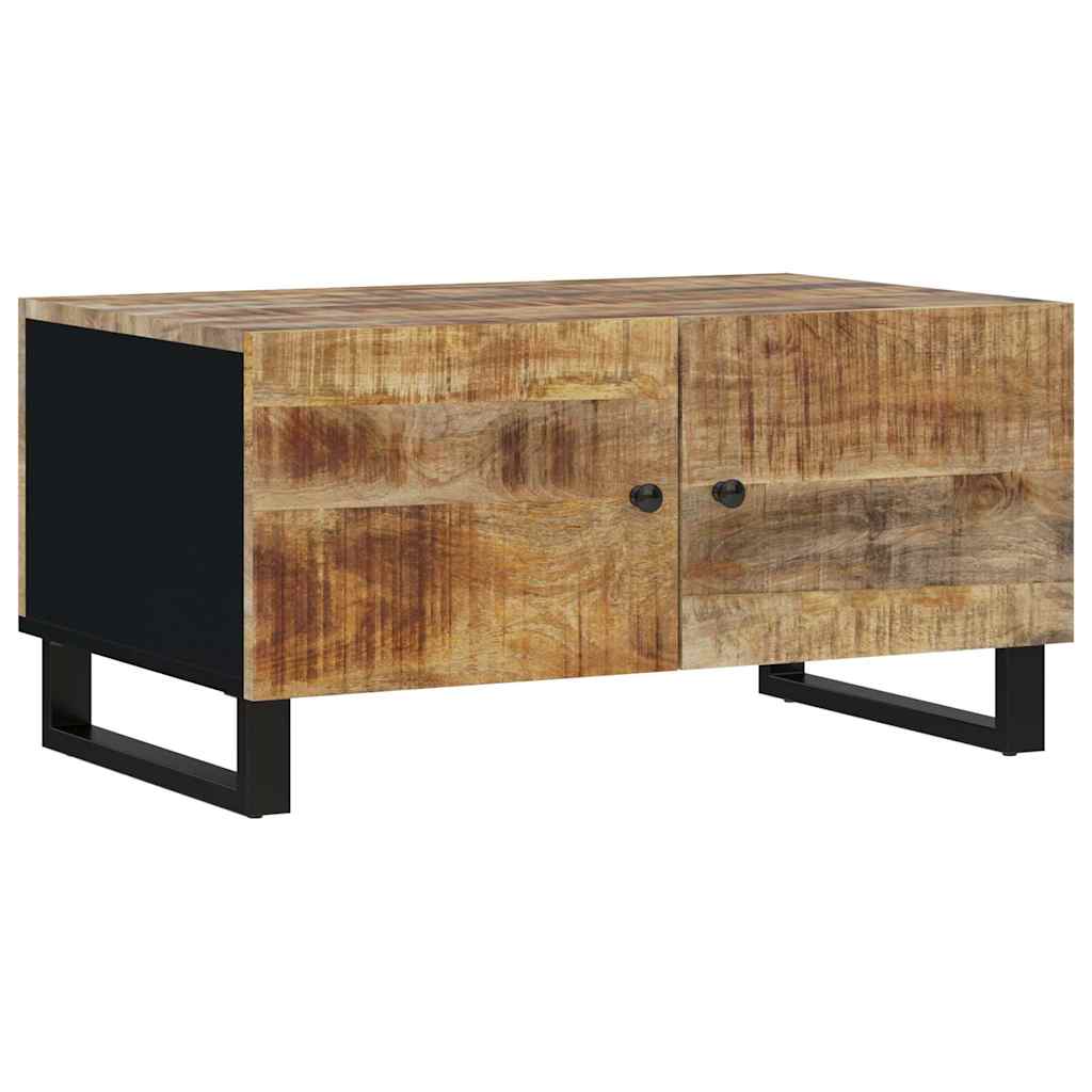 vidaXL Salontafel 80x50x40 cm massief mangohout en bewerkt hout