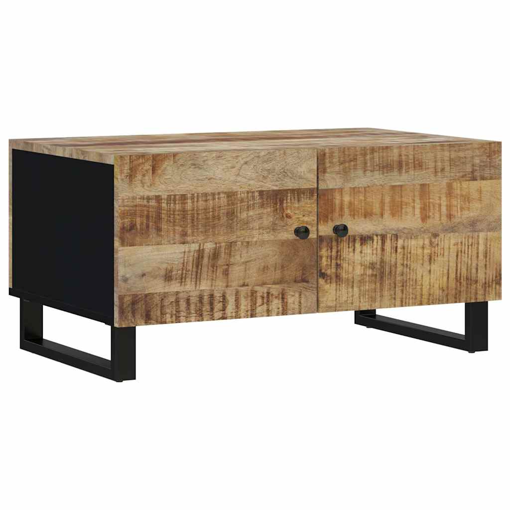 vidaXL Salontafel 80x50x40 cm massief mangohout en bewerkt hout