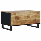 vidaXL Salontafel 80x50x40 cm massief mangohout en bewerkt hout