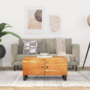 vidaXL Salontafel 80x50x40 cm massief mangohout en bewerkt hout