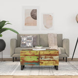 vidaXL Salontafel 80x50x40 cm massief mangohout en bewerkt hout