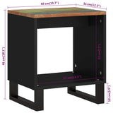 vidaXL Salontafel 40x31x46 cm massief gerecycled hout en bewerkt hout