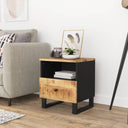 vidaXL Nightstand Solid Mango Wood and Engineered Wood