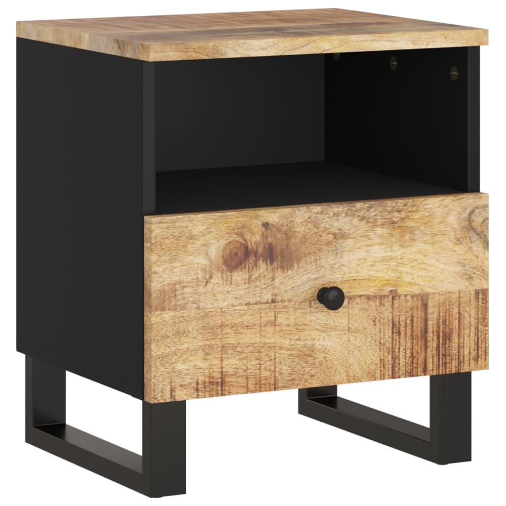 vidaXL Nightstand Solid Mango Wood and Engineered Wood