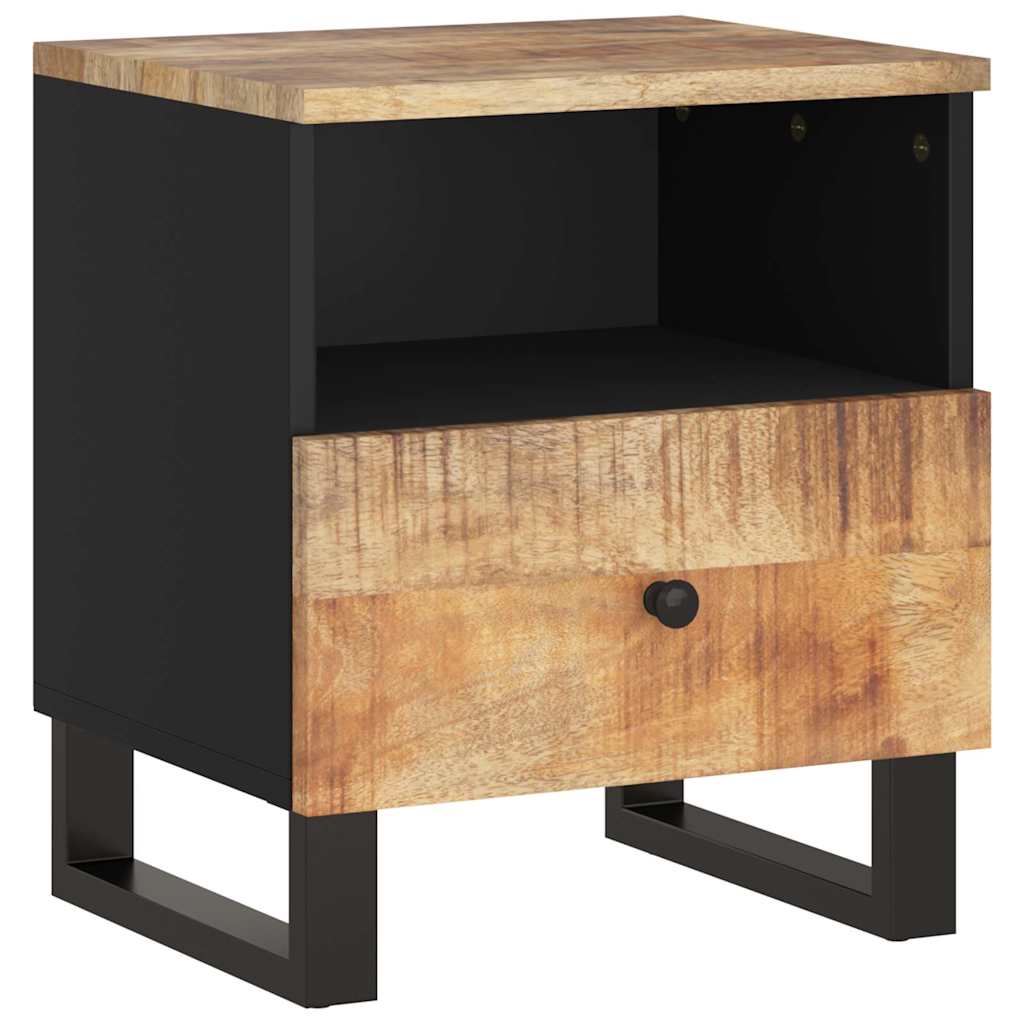 vidaXL Nightstand Solid Mango Wood and Engineered Wood