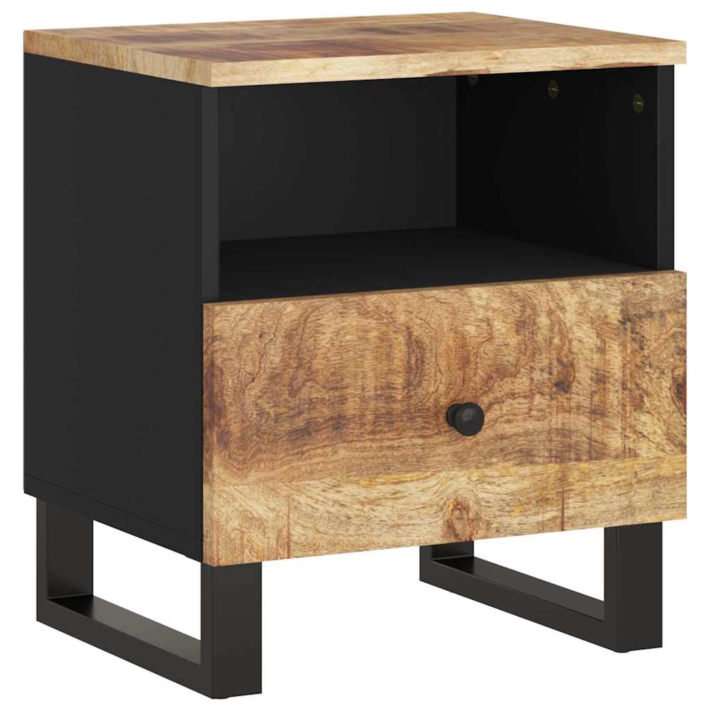 vidaXL Nightstand Solid Mango Wood and Engineered Wood