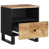 vidaXL Nightstand Solid Mango Wood and Engineered Wood