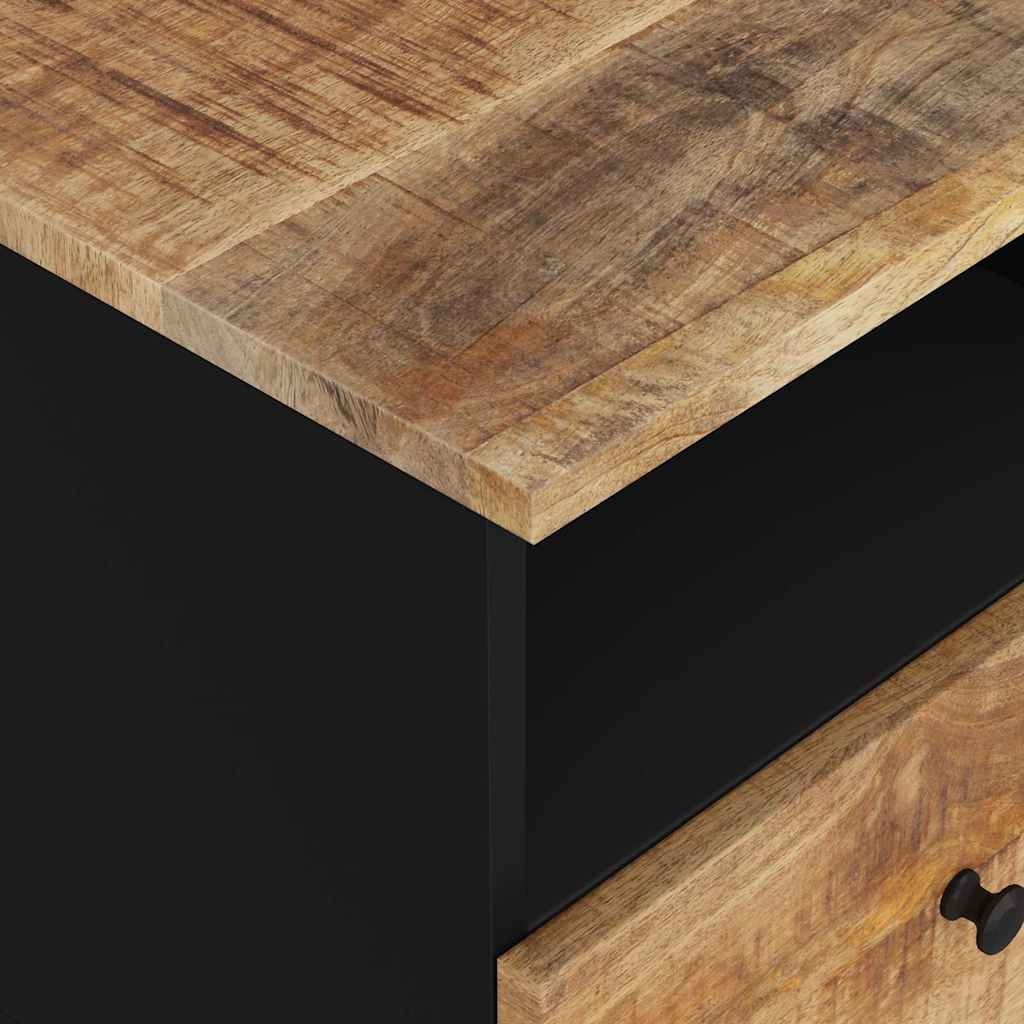 vidaXL Nightstand Solid Mango Wood and Engineered Wood