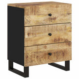 vidaXL Bedside Cabinet 50x33x62 cm Solid Mango Wood and Engineered Wood