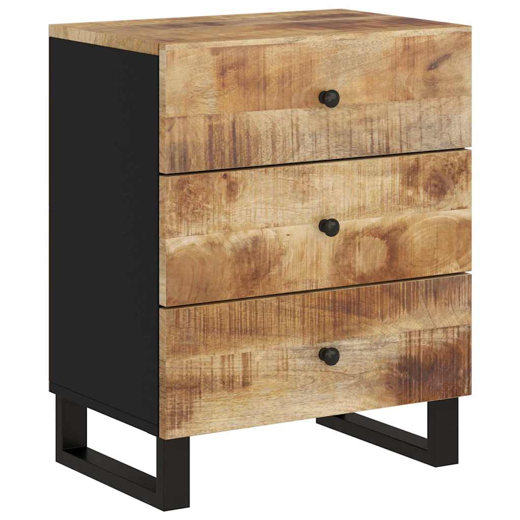 vidaXL Bedside Cabinet 50x33x62 cm Solid Mango Wood and Engineered Wood
